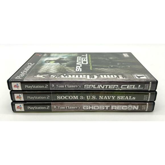 3 PS2 Playstation 2 Games First Person Shooter Splinter Cell Socom 3 Ghost Recon - Picture 4 of 8